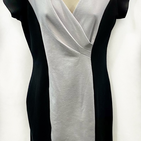 Dots Women’s Knit Midi Sheath Dress V-Neck Large - Picture 2 of 13